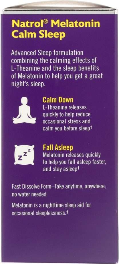 NATROL: Advanced Melatonin Calm Sleep Fast Dissolve Strawberry Flavor, 60 tablets