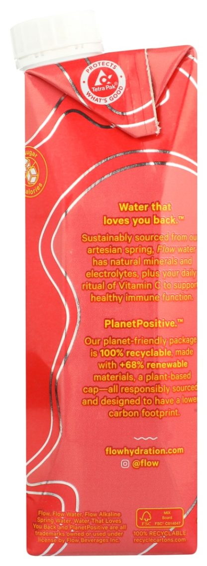 FLOW WATER: Organic Cherry Vitamin Water, 16.9 fo