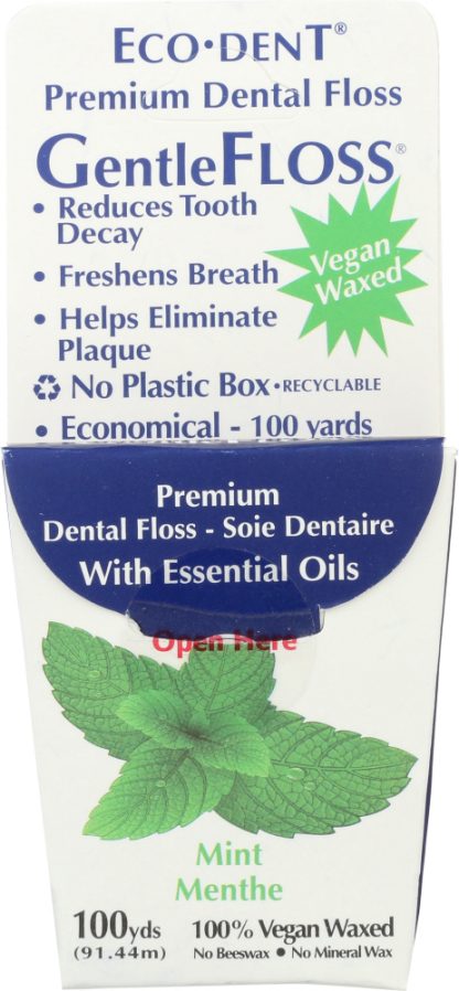 ECO DENT: GentleFloss Premium Dental Floss Mint 100 Yards, 1 ea