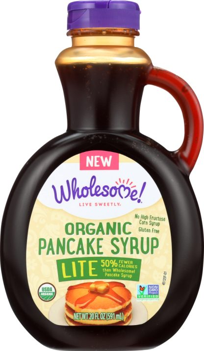 WHOLESOME SWEETENERS: Organic Pancake Syrup Lite, 20 Oz