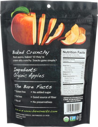 BARE: Organic Crunchy Apple Chips Fuji and Reds, 3 oz