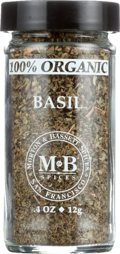 MORTON & BASSETT: 100% Organic Basil, .8 Oz