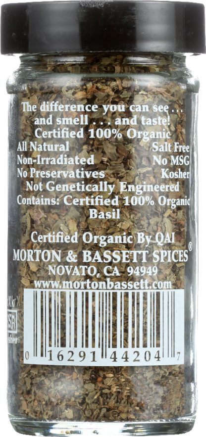 MORTON & BASSETT: 100% Organic Basil, .8 Oz