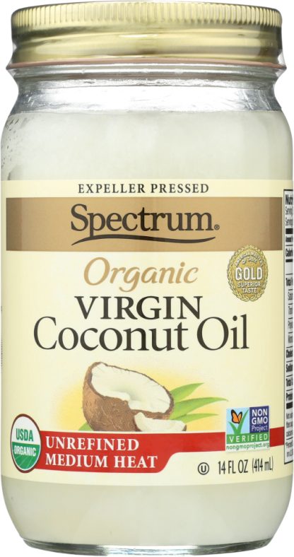 SPECTRUM NATURALS: Organic Virgin Coconut Oil Unrefined, 14 oz