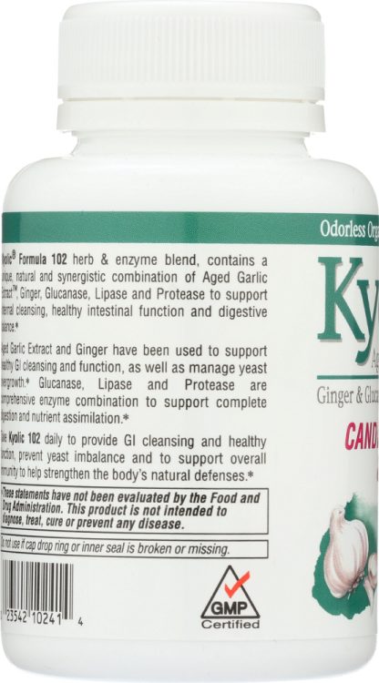 KYOLIC: Aged Garlic Extract Candida Cleanse and Digestion Formula 102, 100 Vegetarian Capsules