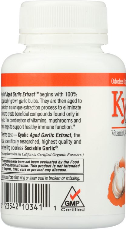 KYOLIC: Aged Garlic Extract Immune Formula 103, 100 Capsules