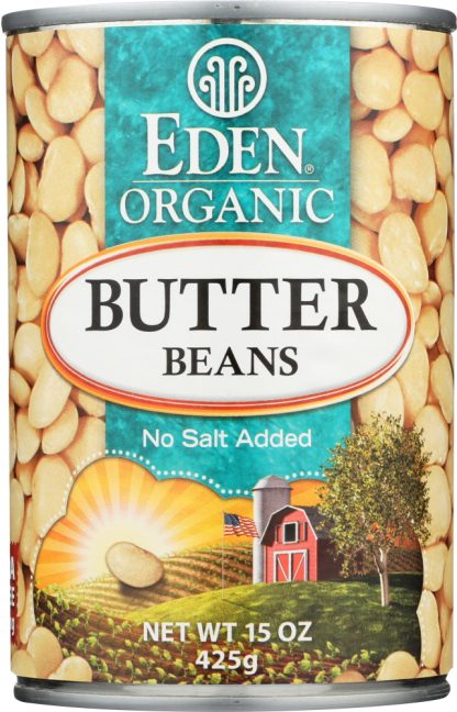 EDEN FOODS: Organic Butter Beans Low Fat, 15 oz
