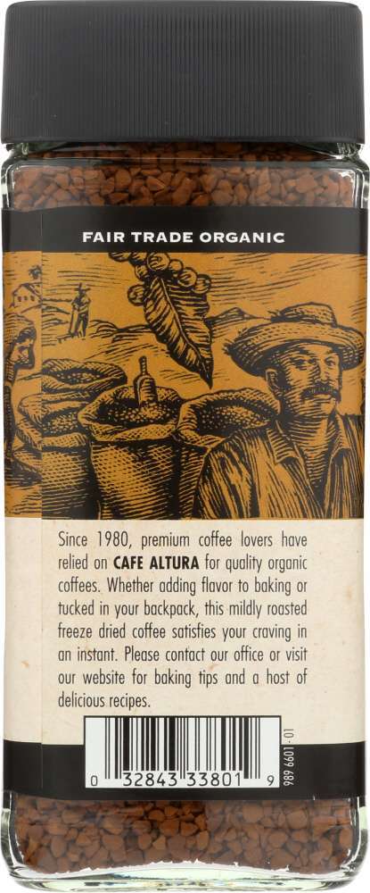 CAFE ALTURA: Organic Freeze Dried Instant Coffee, 3.5 oz