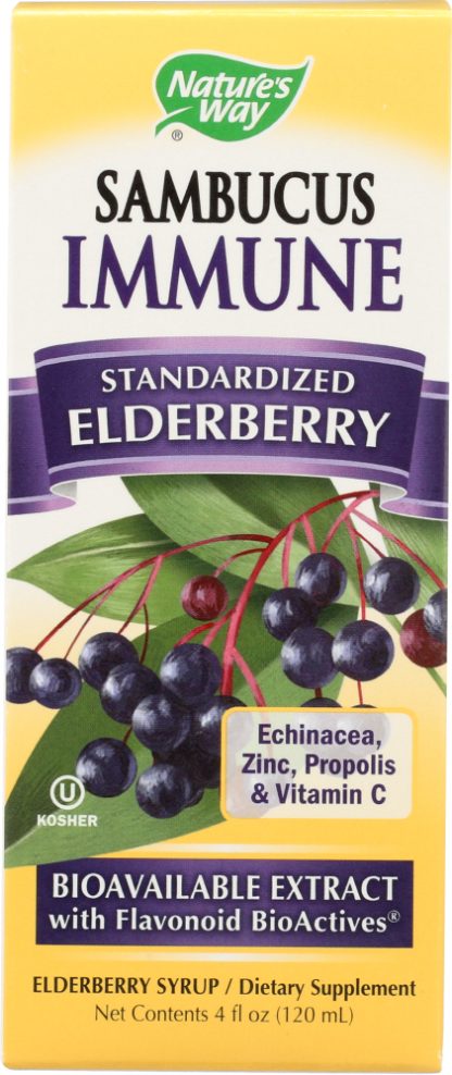 NATURE'S WAY: Sambucus Immune System Syrup Standardized Elderberry, 4 oz