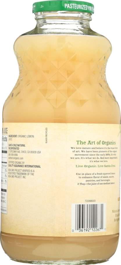 SANTA CRUZ: Organic Pure Lemon Juice, 32 oz