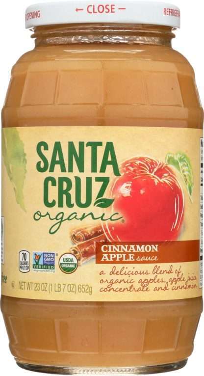 SANTA CRUZ: Organic Cinnamon Apple Sauce, 23 Oz