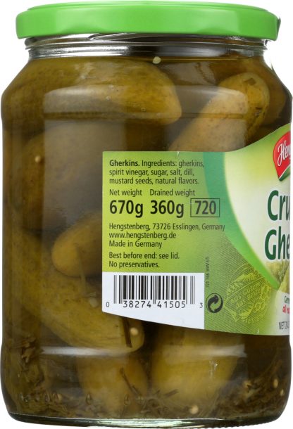 HENGSTENBERG: Pickle Knax Crunchy Gherkins, 24.3 oz