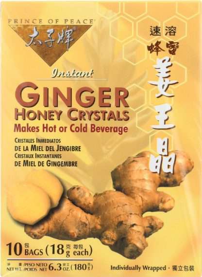 PRINCE OF PEACE: Instant Ginger Honey Crystals, 10 bags