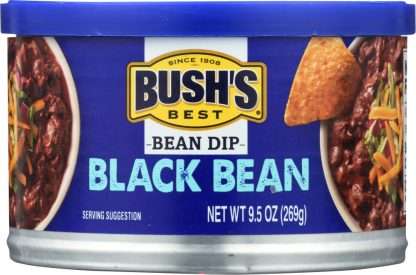 BUSHS BEST: Dip Bean Black Beans, 9.5 oz