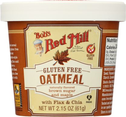 BOBS RED MILL: Gluten Free Oatmeal Cup Brown Sugar Maple, 2.15 oz