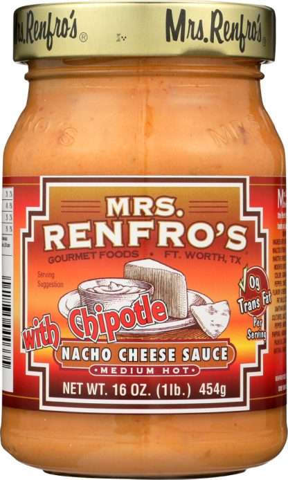 MRS. RENFRO'S: Medium Hot With Chipotle Nacho Cheese Sauce, 16 oz