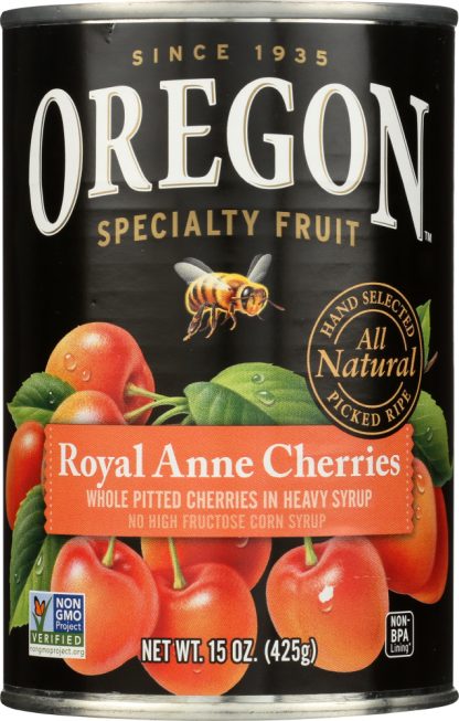 OREGON: Light Sweet Cherries in Heavy Syrup, 15 oz