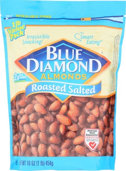 BLUE DIAMOND: Roasted Salted Almonds, 16 oz