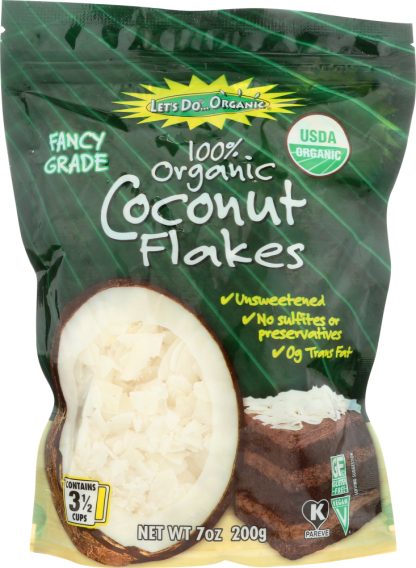 LET'S DO ORGANIC: Coconut Flakes, 7 oz