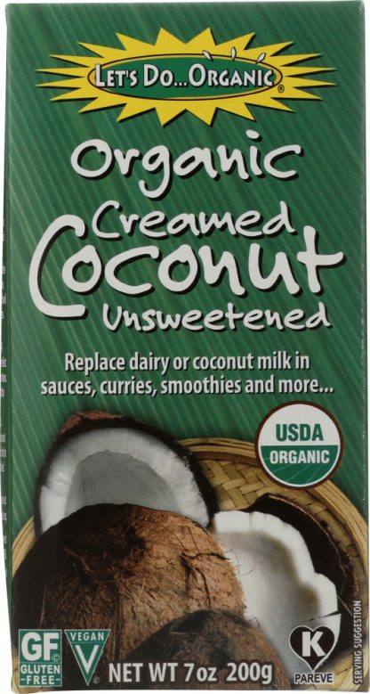 LET'S DO ORGANIC: Creamed Coconut Unsweetened, 7 oz