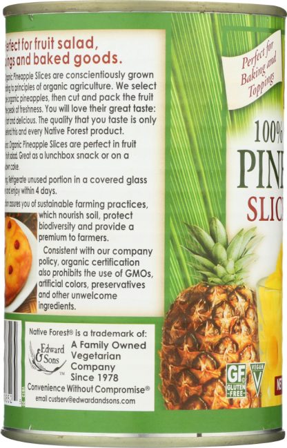 NATIVE FOREST: Organic Pineapple Slices, 15 oz