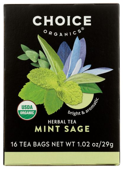 CHOICE TEA: Tea Herbal Mint Sage, 16 bg