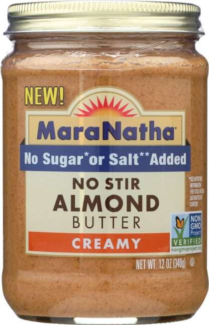 MARANATHA: Almond Butter Creamy No Stir No Salt, 12 oz