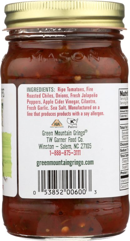 GREEN MOUNTAIN GRINGO: Roasted Chile Pepper Medium Salsa, 16 oz