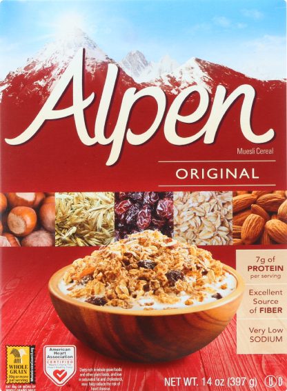 ALPEN: Cereal Muesli Original With Raisin, 14 oz