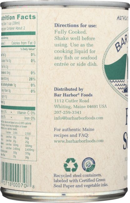 BAR HARBOR: All Natural Cooking Stock Fish, 15 Oz