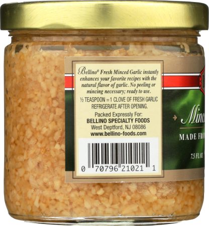 BELLINO: Minced Garlic Made From Fresh Garlic, 7.5 oz
