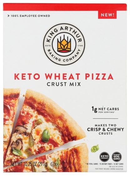 KING ARTHUR: Keto Wheat Pizza Crust Mix, 10.25 oz