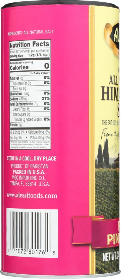 ALESSI: Fine Pink Himalayan Salt, 24 oz