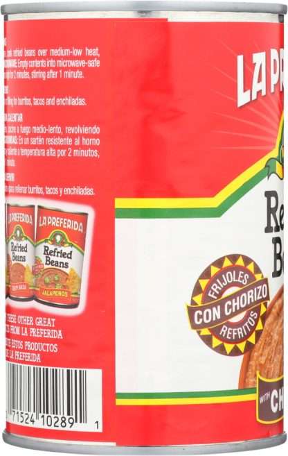 LA PREFERIDA: Refried Beans With Chorizo, 16 oz