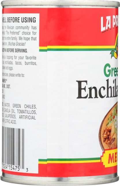 LA PREFERIDA: Green Enchilada Sauce, 10 oz