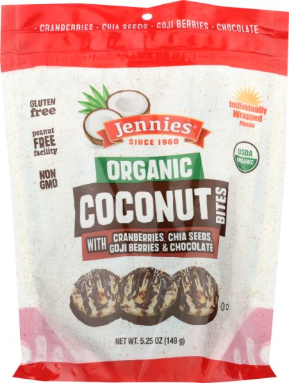 JENNIES: Organic Gluten Free Coconut Bites Goji, 5.25 oz