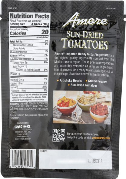AMORE: Tomatoes Sun Dried, 4.4 oz