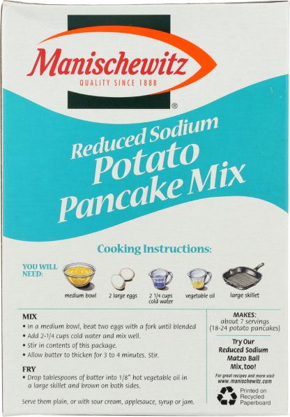 MANISCHEWITZ: Mix Pancake Reduced Sodium, 6 oz