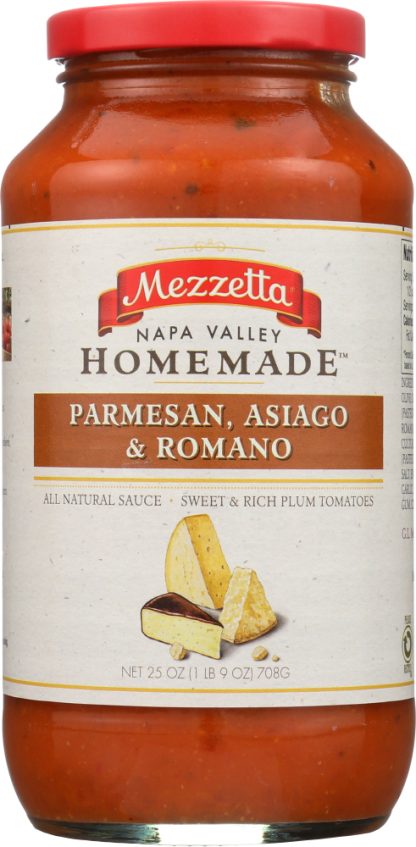 MEZZETTA: Napa Valley Homemade Parmesan, Asiago & Romano Sauce, 25 oz