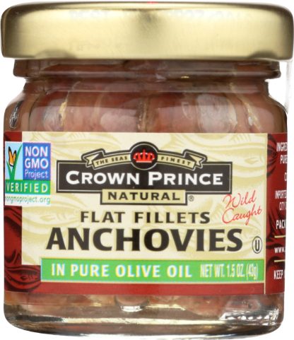 CROWN PRINCE: Anchovy Flat Olive Oil, 1.5 oz