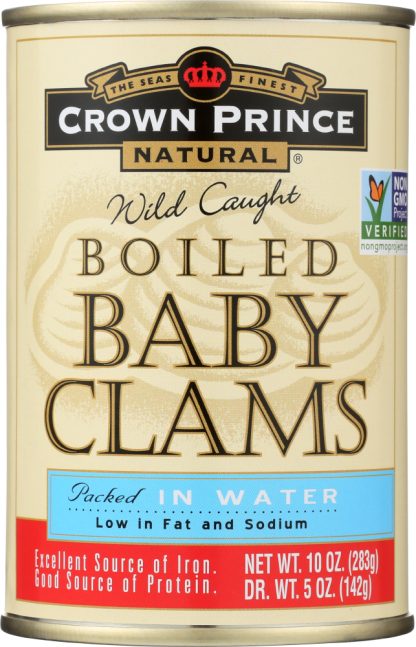 CROWN PRINCE: Boiled Baby Clams, 10 oz