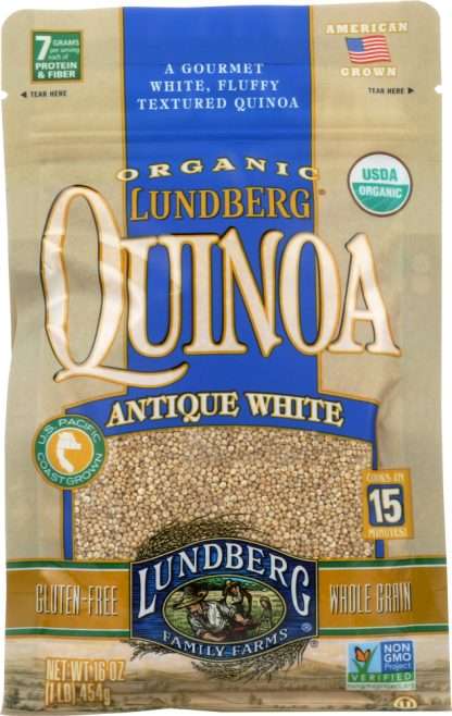 LUNDBERG: Organic White Antique Quinoa, 1 lb