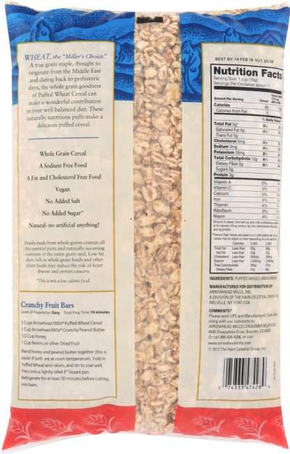 ARROWHEAD MILLS: Puffed Wheat Cereal, 6 oz