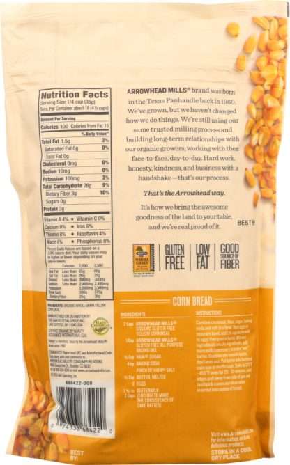 ARROWHEAD MILLS: Organic Yellow Cornmeal, 22 oz