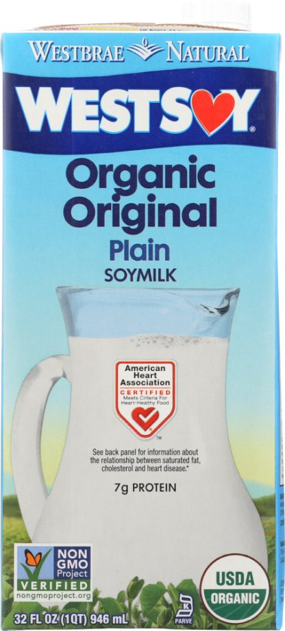 WESTSOY: Organic Soy Milk Plain, 32 FL OZ