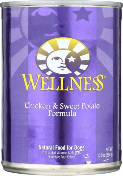 WELLNESS: Chicken and Sweet Potatoes Dog Food, 12.5 oz