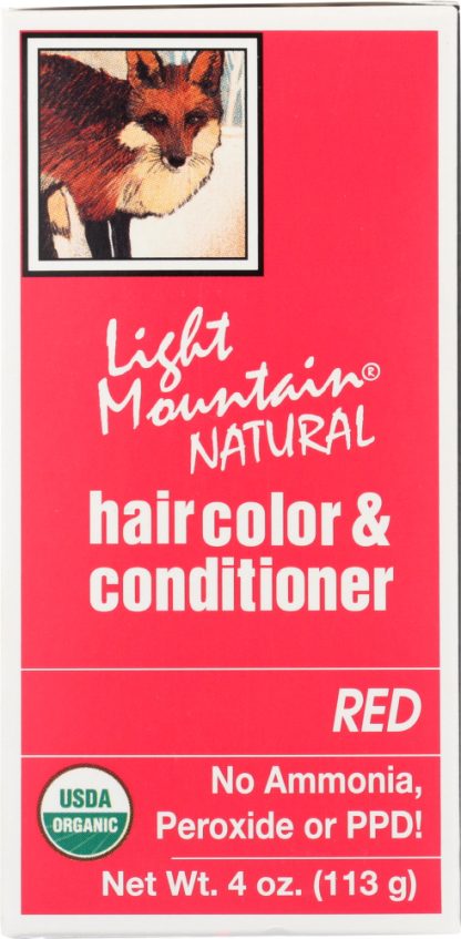 LIGHT MOUNTAIN: Organic Natural Hair Color & Conditioner Red, 4 Oz