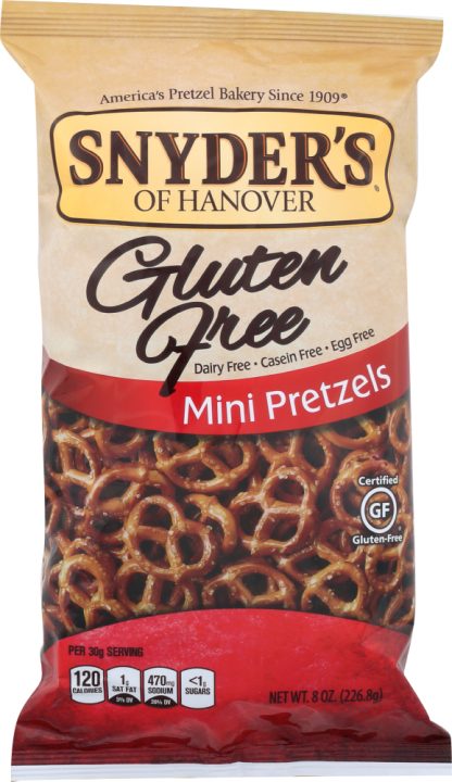 SNYDER'S OF HANOVER: Gluten Free Mini Pretzels, 8 oz