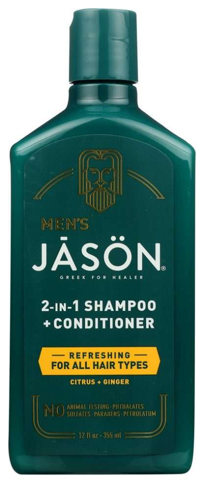 JASON: Mens 2 In 1 Shampoo Plus Conditioner, 12 oz