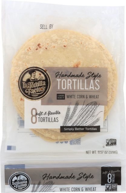 LA TORTILLA: Factory Handmade White Corn Tortillas, 11.57 oz